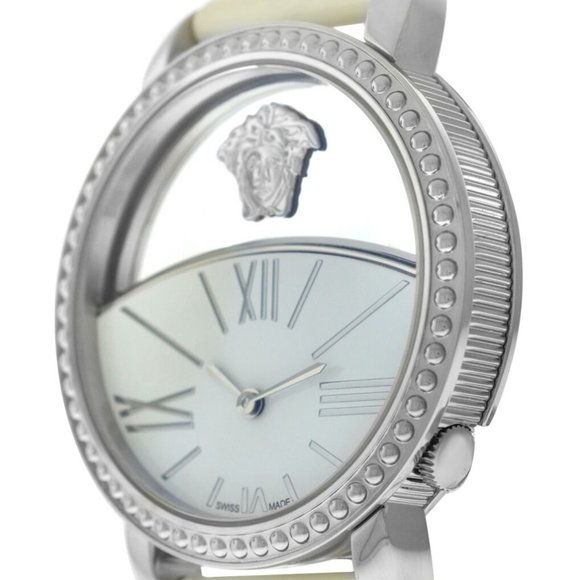 NEW! Versace 38mm Silver Womens Watch